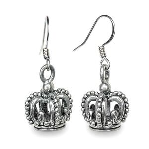 Vintage Dainty Royal Crown Charm Earrings